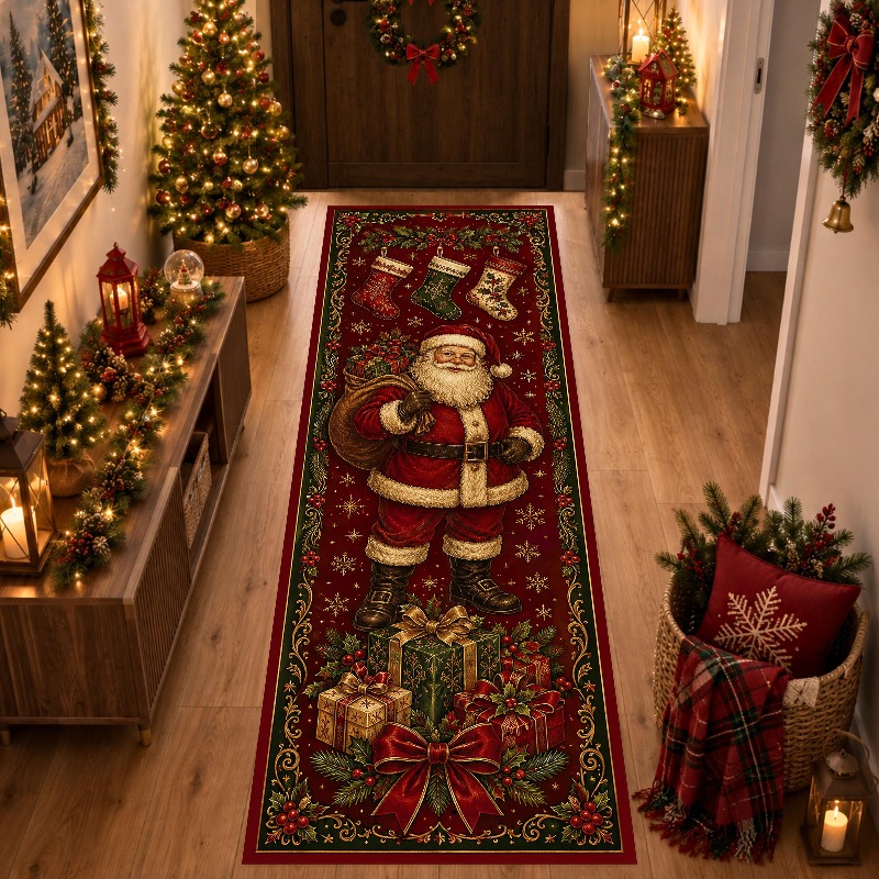 Commercial Fabric Printing Machine - Santa Gift Print Runner Rug Premium