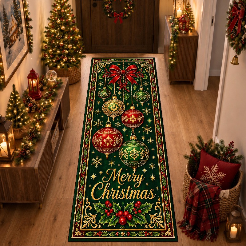 Xmas Bauble Print Runner Rug P - Commercial Fabric Printing Machine ulasan dan harga